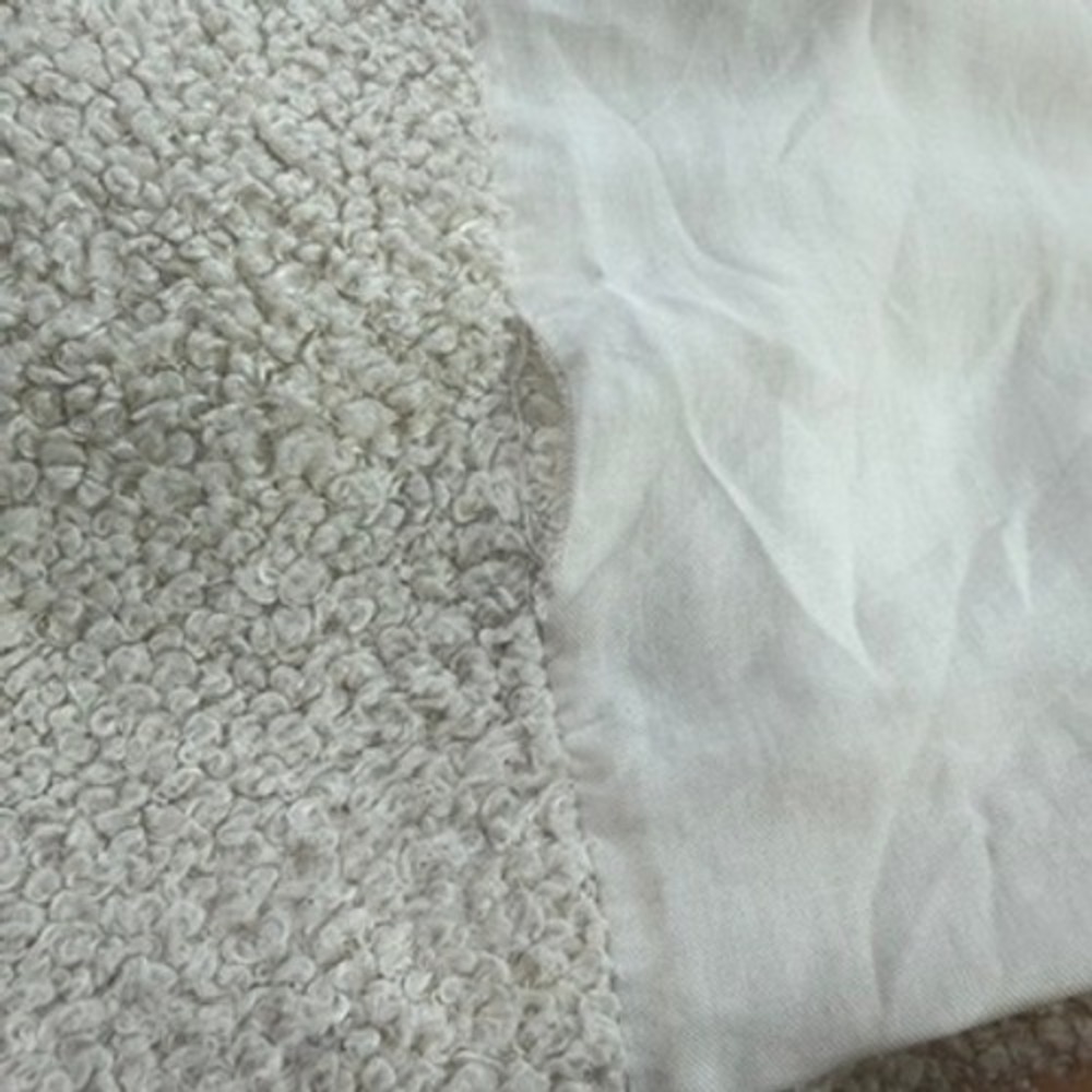 Marine Layer Teddy Coat Women's M Ivory Boucle Sherpa Button Front Jacket - Picture 7 of 7